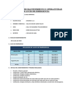 Certificado de Mantenimiento Luces de Emereg