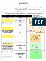 Unit 1 Topic 5 Angle Relationships: Angle Relationships With Intersecting Lines Around A Point - Theorems To Know