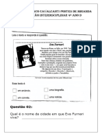 Fevereiro Avaliação Interdisciplinar 4º Ano