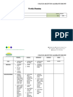 Weekly Planing - 4th Form