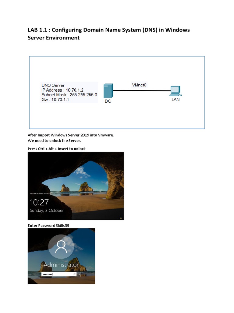 DNS Configuration in Windows Server 2019 | PDF