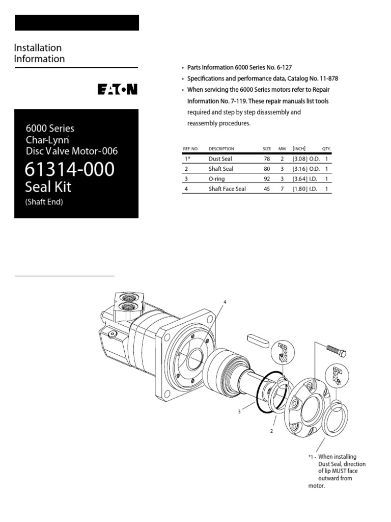 6000 Seal Kit | PDF
