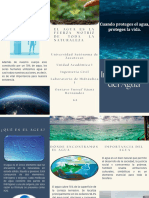 Folleto Tríptico Agencia de Viajes Moderno Minimalista Elegante Beige y Azul PDF