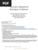 Fibonacci Sequence Numbers in Nature PDF