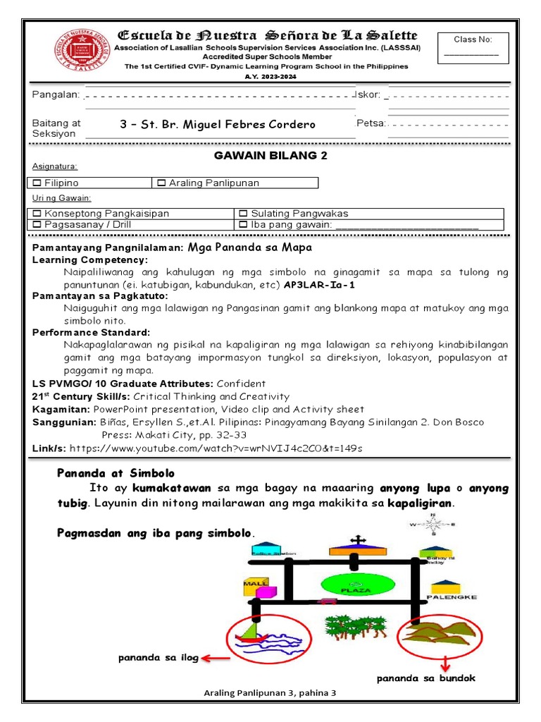 1Q2 Mga Pananda Sa Mapa F2F | PDF