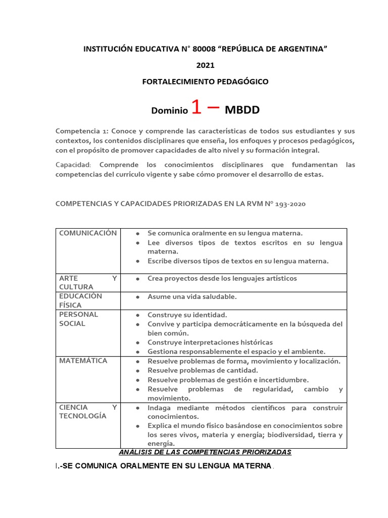 Competencias en Comunicación y Aprendizaje | PDF