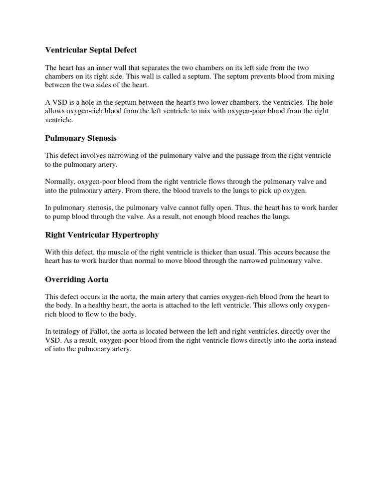 Understanding Heart Defects: VSD & More | PDF