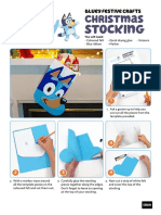 Bluey Christmas Stocking Craft