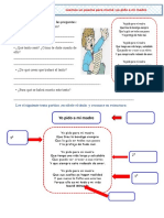 D1 A1 FICHA COM. Leemos Un Poema para Mamá Yo Pido A Mi Madre