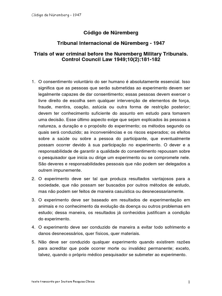 Código de Nuremberg PDF