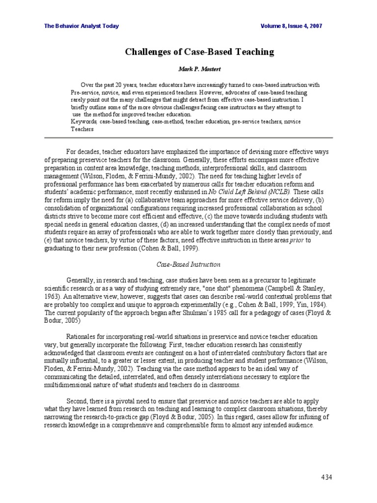 Challenges in Case-Based Teaching | PDF