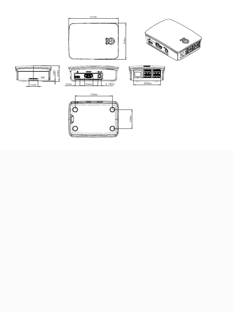 Raspberry Pi 3 Dimensions Drawing | PDF