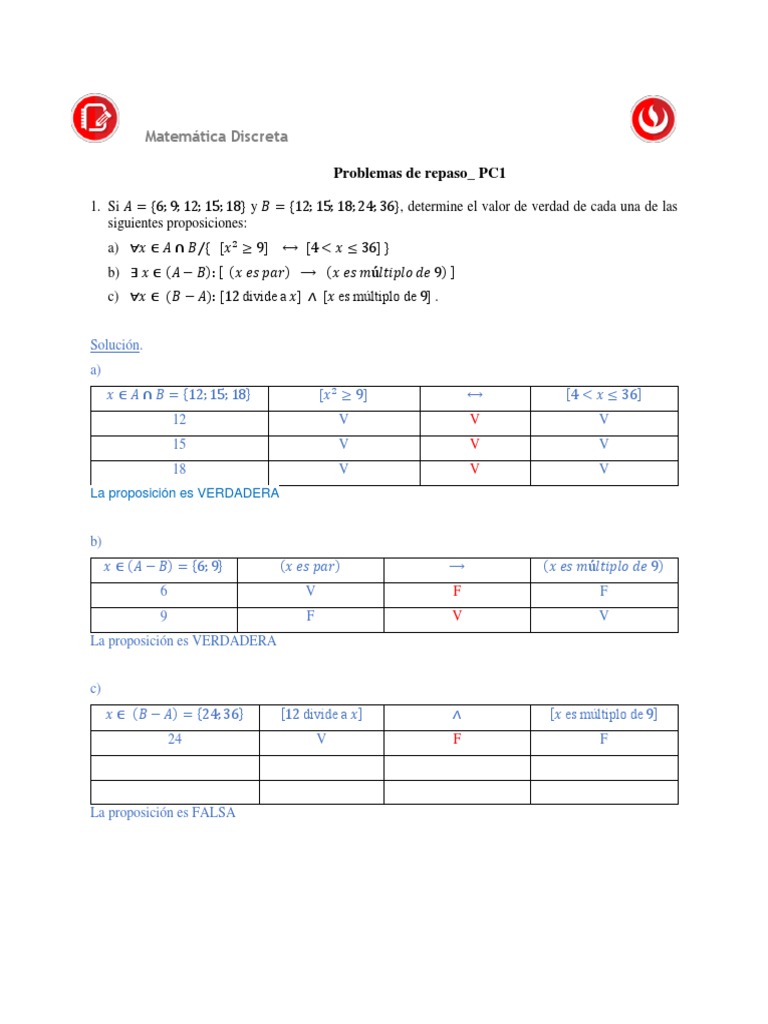 1 - PC1 - REPASO - Solución PDF | PDF