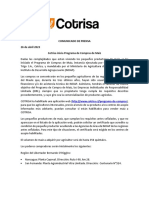 Comunicado de Prensa PCM PDF