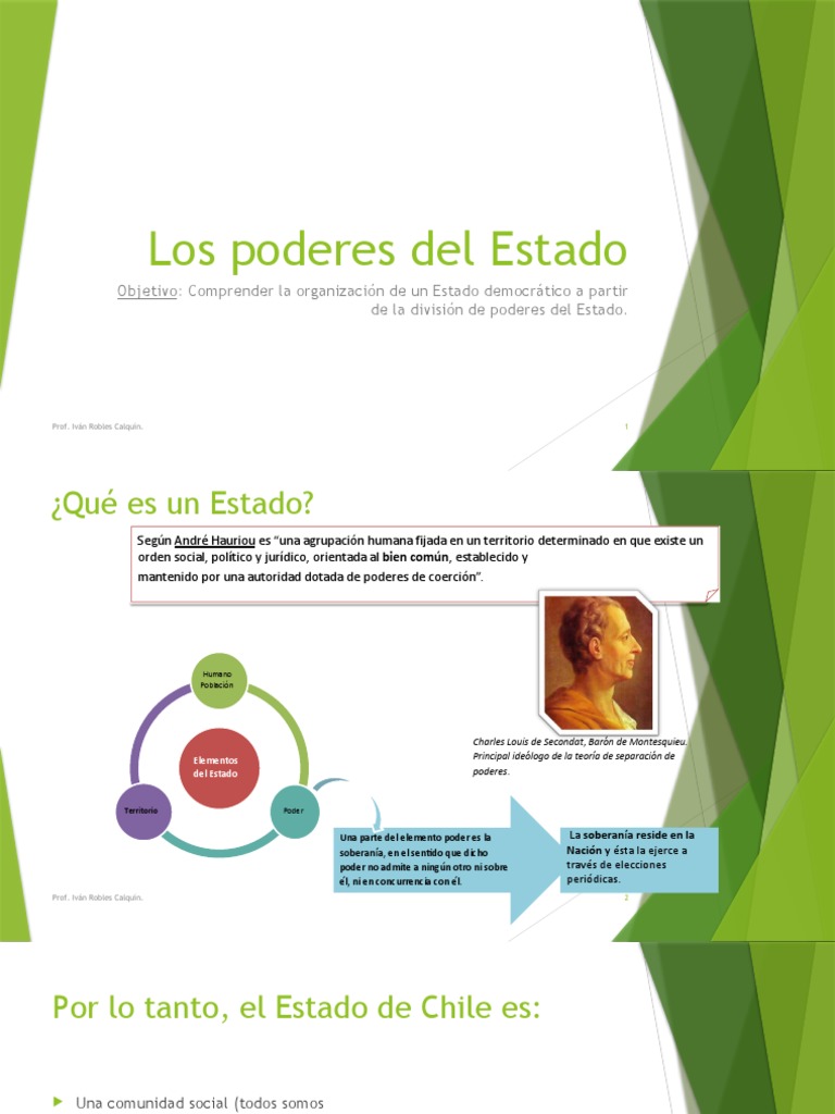 Poderes del Estado en Chile | PDF | Separación de poderes | Estado ...