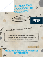 Friedman Two Way Anova