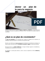 Cómo Elaborar Un Plan de Crecimiento para Tu Negocio