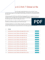 20 đề thi học kì 2 Anh 7 Global có file nghe