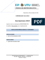 COMUNICADO #465.22 Inscripciones y Reinscripciones 2023 - Final PDF