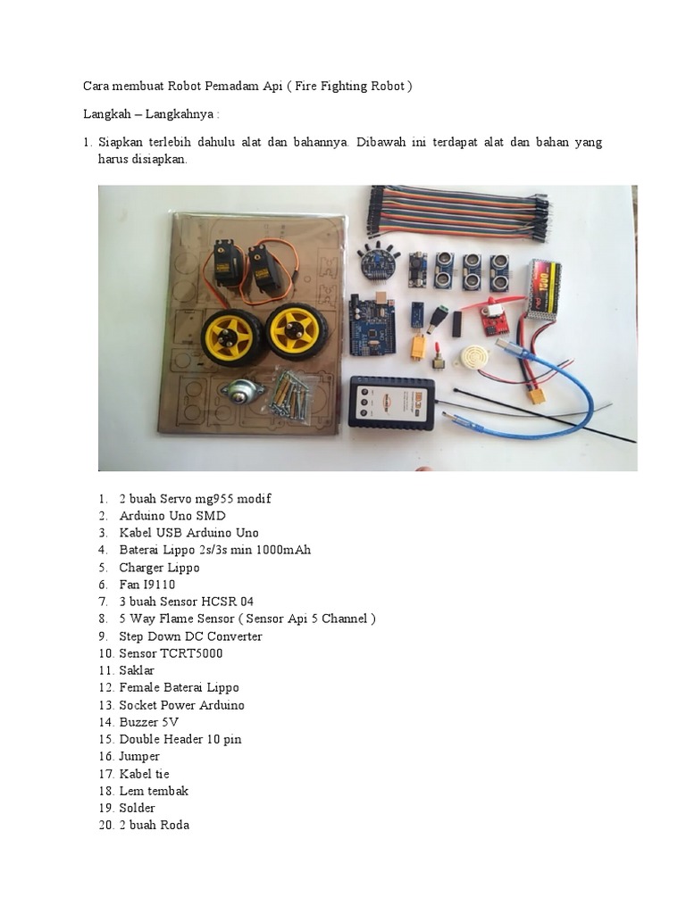 Panduan Membuat Robot Pemadam Api | PDF