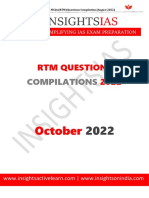 RTM Questions Compilation October 2022