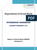 SWH 255 SOCIAL WORK PRACTICE II (INTERNSHIP II) Handbook