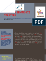 Powerpoint On Creative Sentence Starters