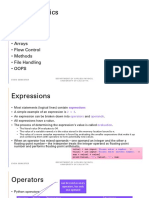 Lec 5, Operators. Errors PDF