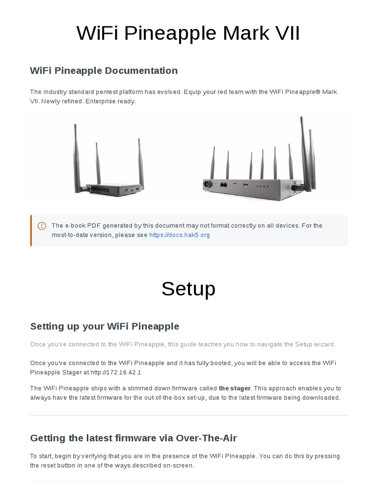 Wifi Pineapple mk7 2022 06 v1x-1 PDF, PDF, Ieee 802.11