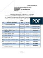 Informe de Entrega de Materiales