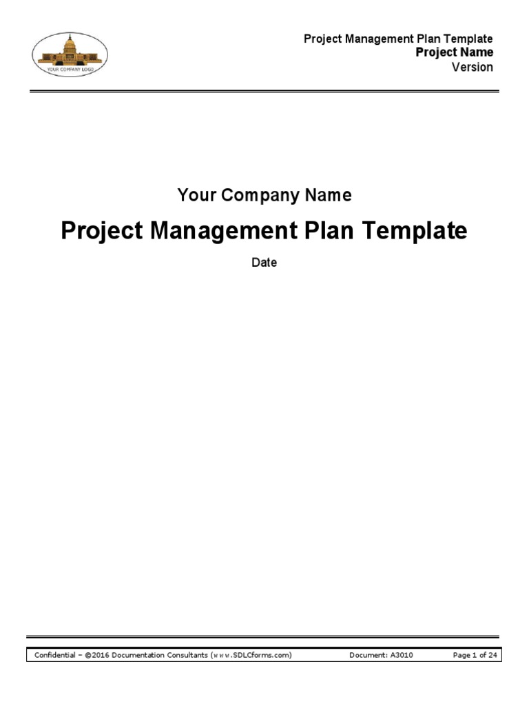 Project Management Plan Template PDF | PDF