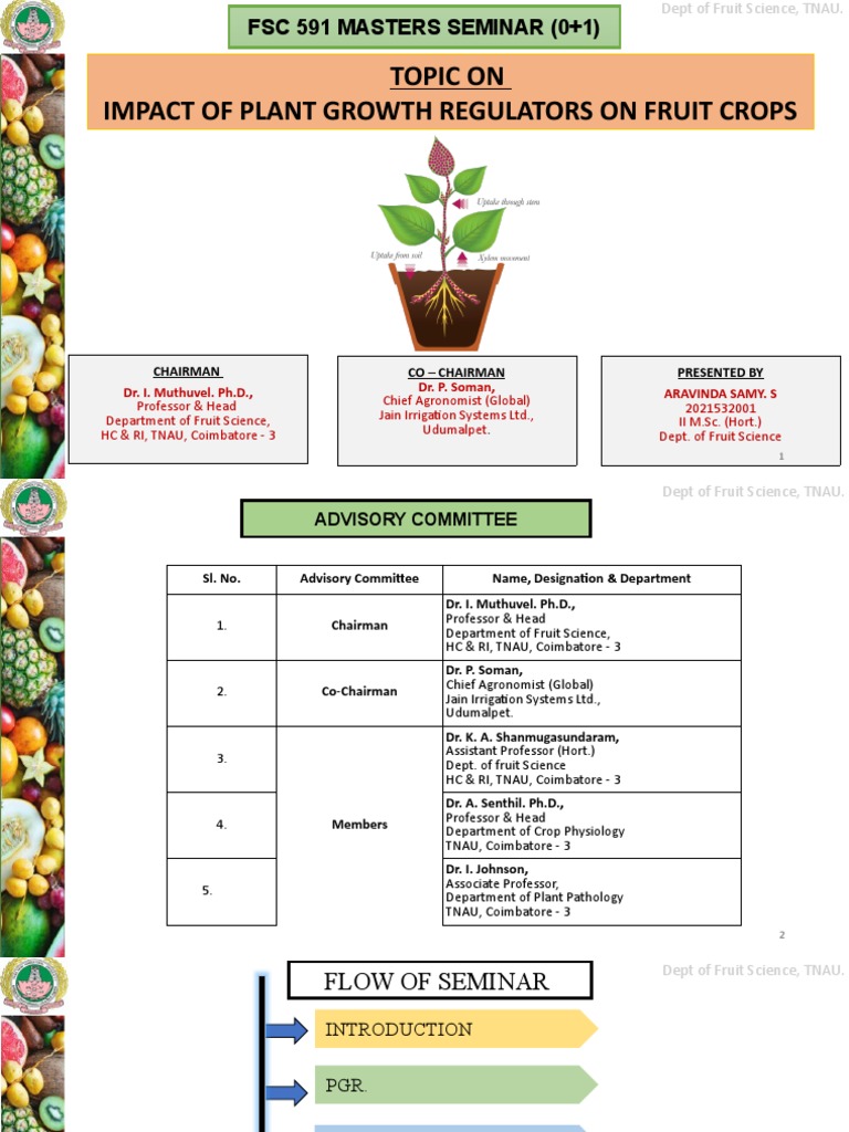 Impact of PGR On Fruit Crops. PDF Plant Hormone Auxin