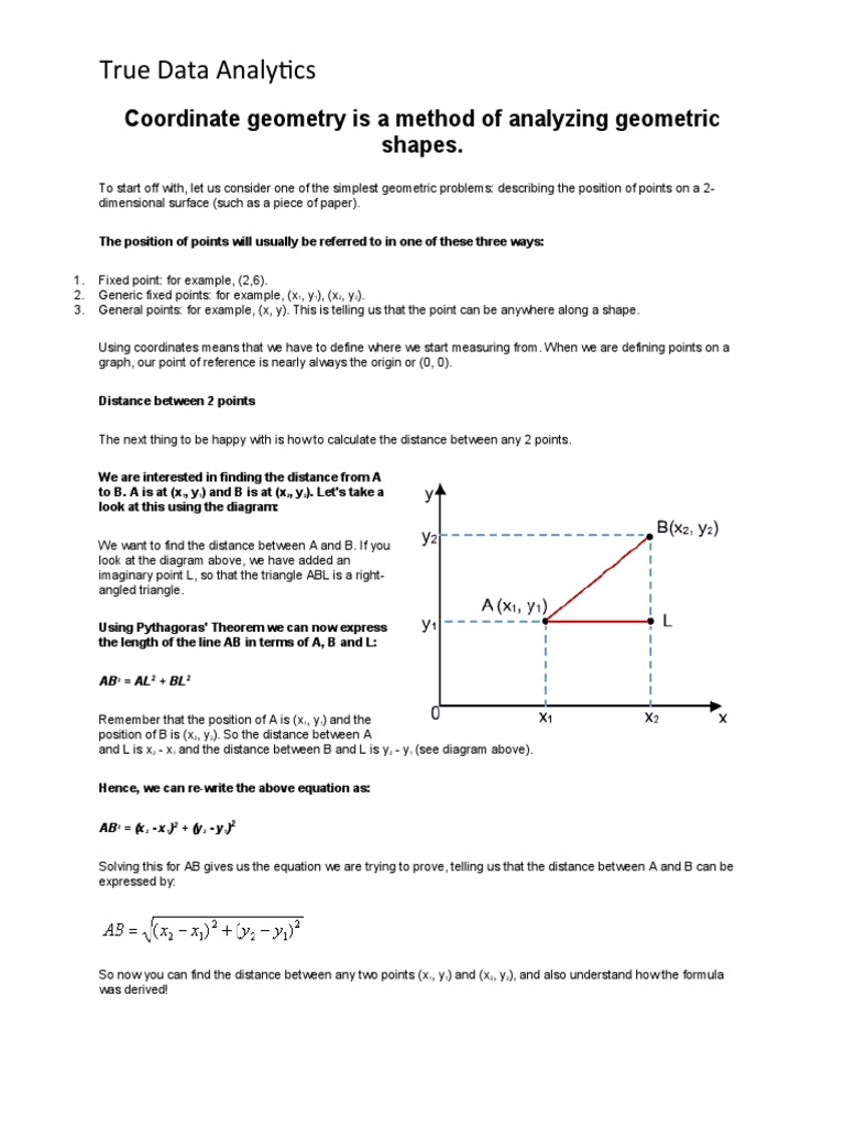Coordinate Geometry PDF Slope Geometry