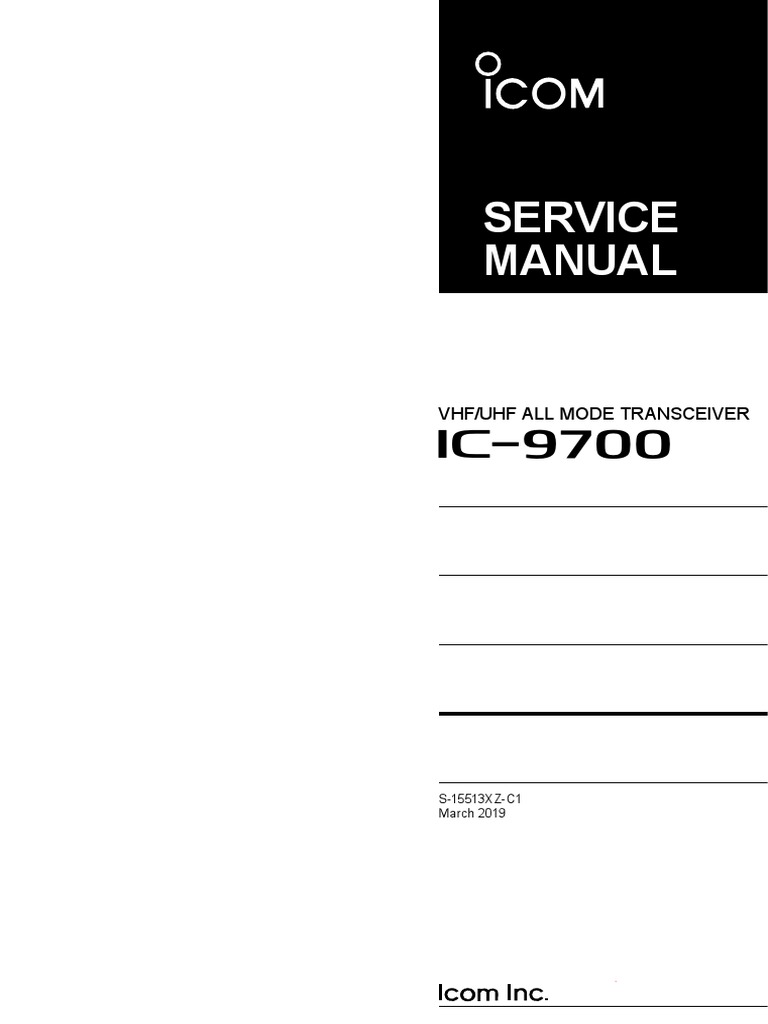 IC-9700 Serv MANUAL PDF | PDF