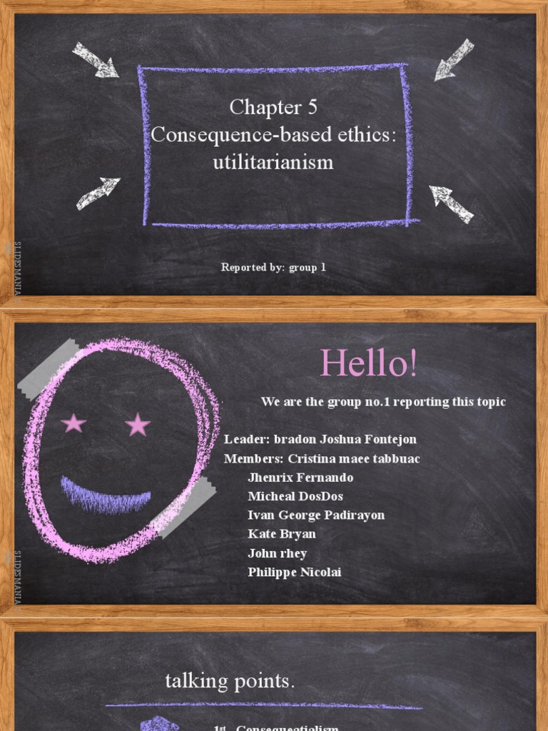 Chapter 5 Utilitarianism Group1 Pdf Utilitarianism Pleasure