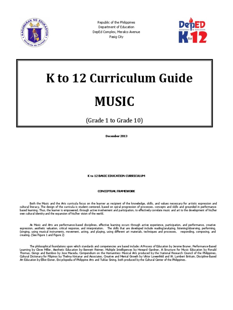 Curriculum Guide K12 Pdf