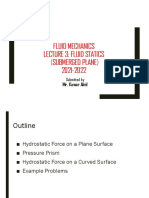 FLUID MECHANICS LECTURE: FORCES ON SUBMERGED SURFACES