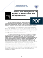 Elements and Principles of Art Applied in Renaissance and Baroque Periods