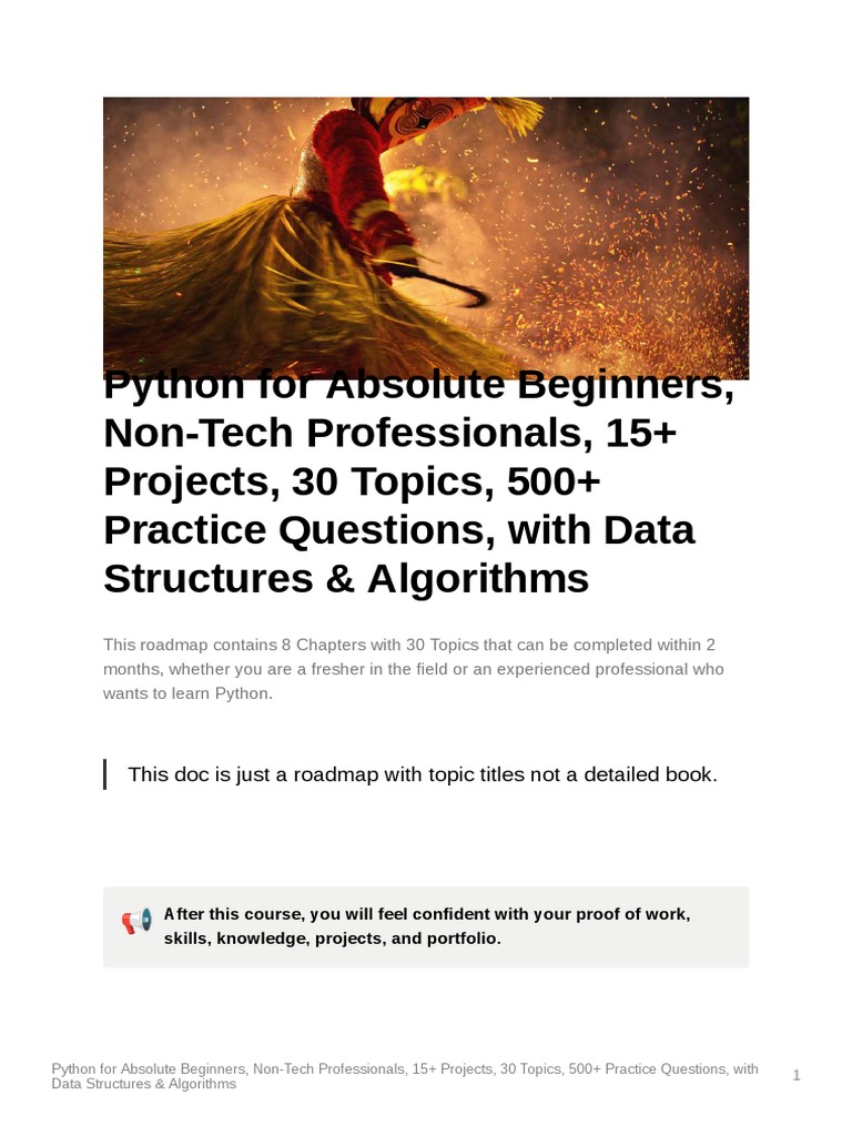 Python and Data Structures Roadmap | PDF | Python (Programming Language ...