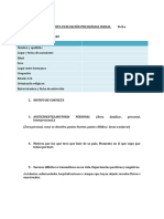 Modelo Entrevista para Evaluación Psicológica Inicial