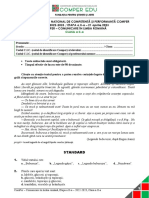 Subiect Comper Romana EtapaII 2022 2023 clasaII PDF