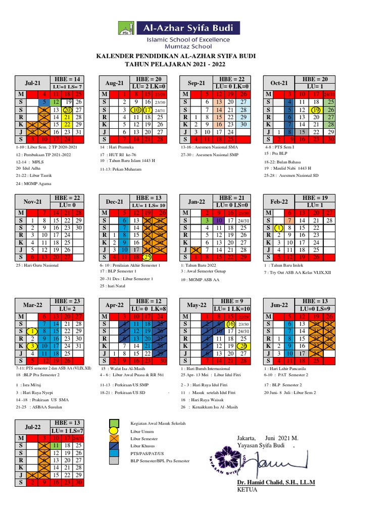 Kalender Akademik Asb 20212022 PDF