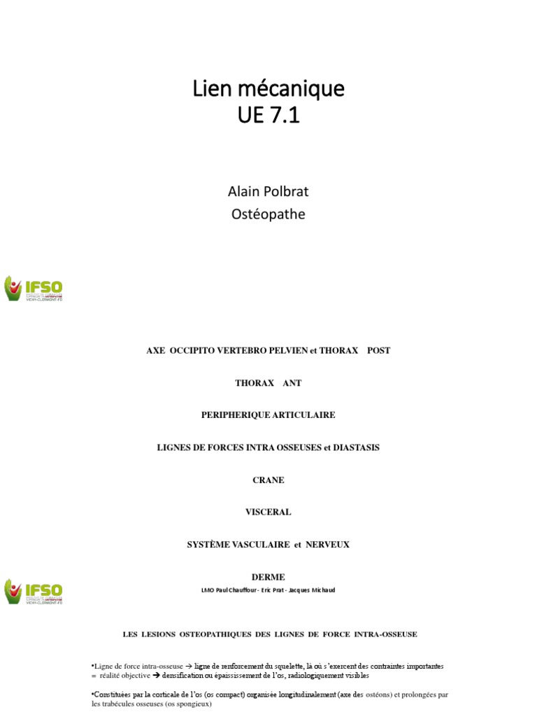 Lien Mécanique en Ostéopathie | PDF