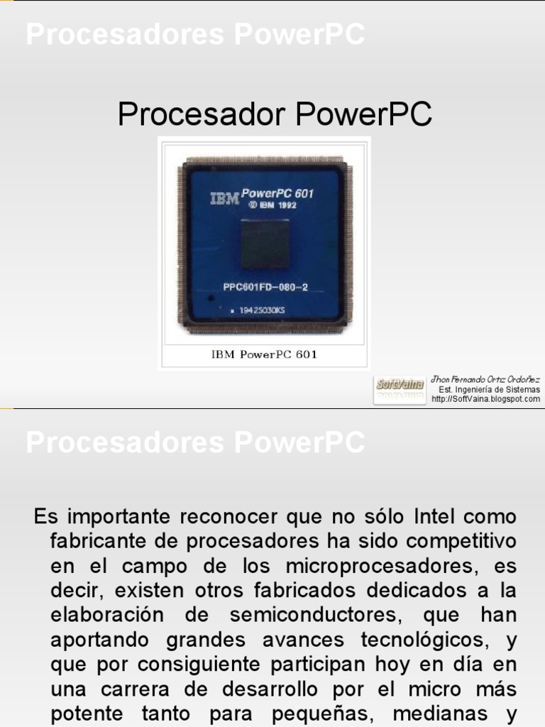 Características y Evolución de PowerPC | PDF | Unidad Central de ...