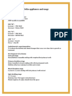 Orthodontics Appliances and Usage PDF
