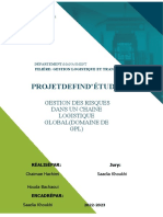 Projetdefind'Études: Gestion Des Risques Dans Un Chaine Logistique Global (Domaine de GPL)