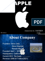 Presentation On APPLE by NAVEEN (2158) 2