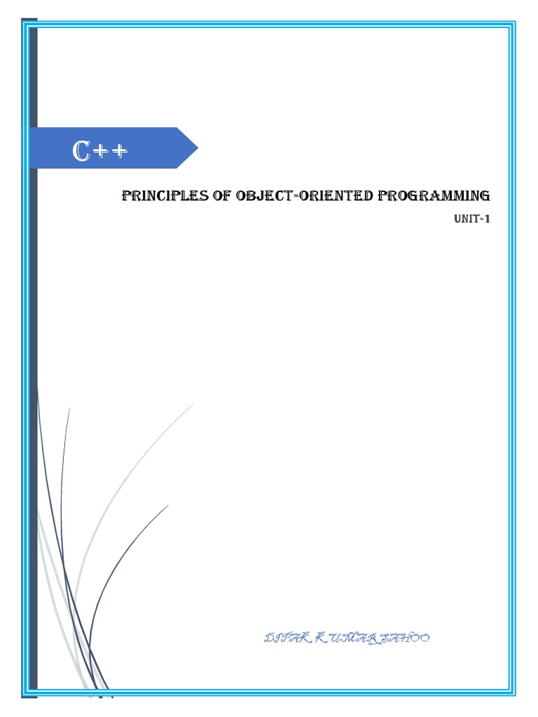 Principles of Object-Oriented Programming PDF | PDF