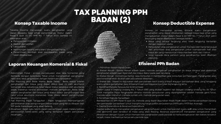 Tax Planning PPH Badan PDF | PDF