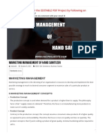 Marketing Management of Hand Sanitizer PDF